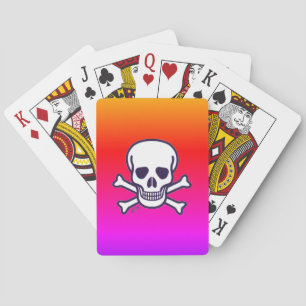 Skull n Bones neon playing cards