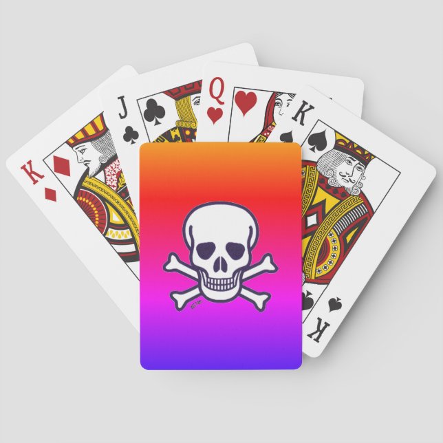 Skull n Bones neon playing cards (Back)