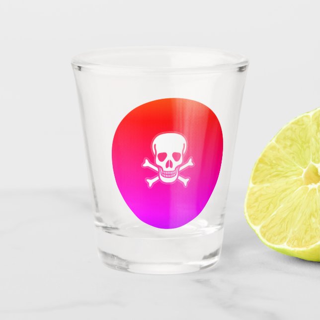 Skull n Bones neon shot glass (Front)