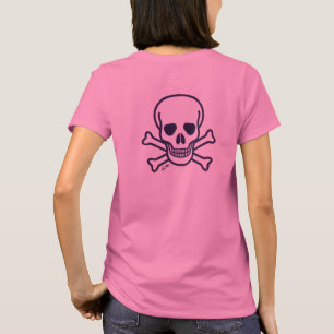 Skull n Bones pink women shirt back
