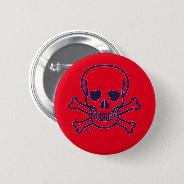 Skull n Bones red button (Front & Back)