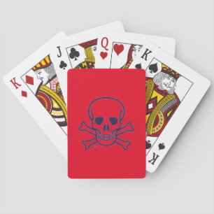 Skull n Bones red Poker playing cards
