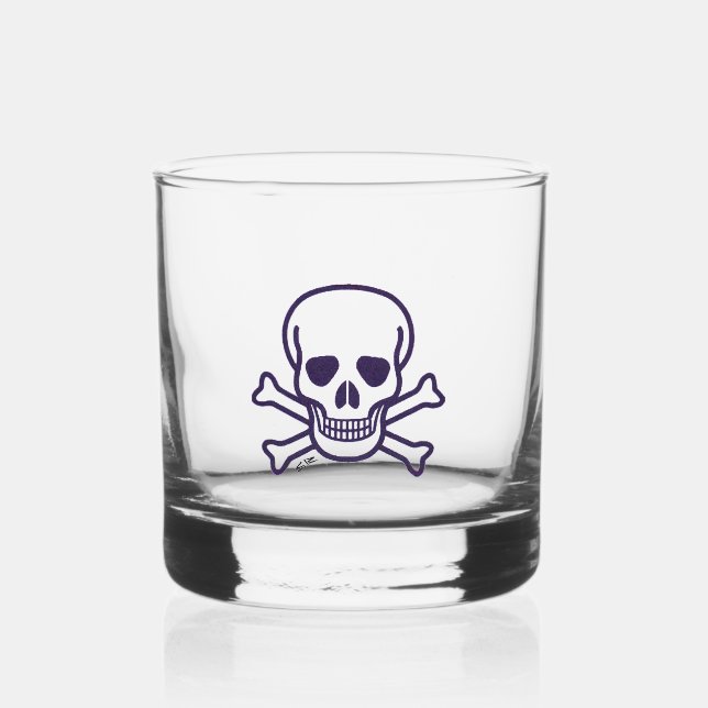Skull n Bones rocks glass (Front)
