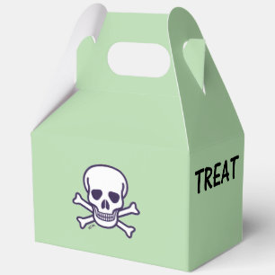 Skull n Bones Trick Treat green gable favor boxes