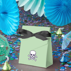 Skull n Bones Trick Treat green tent favour boxes
