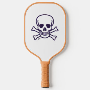 Skull n Bones white and tan pickleball paddle