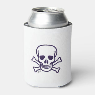 Skull n Bones white can cooler 2-side