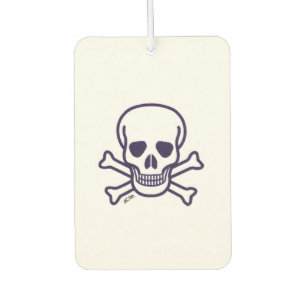 Skull n Bones white car air freshener