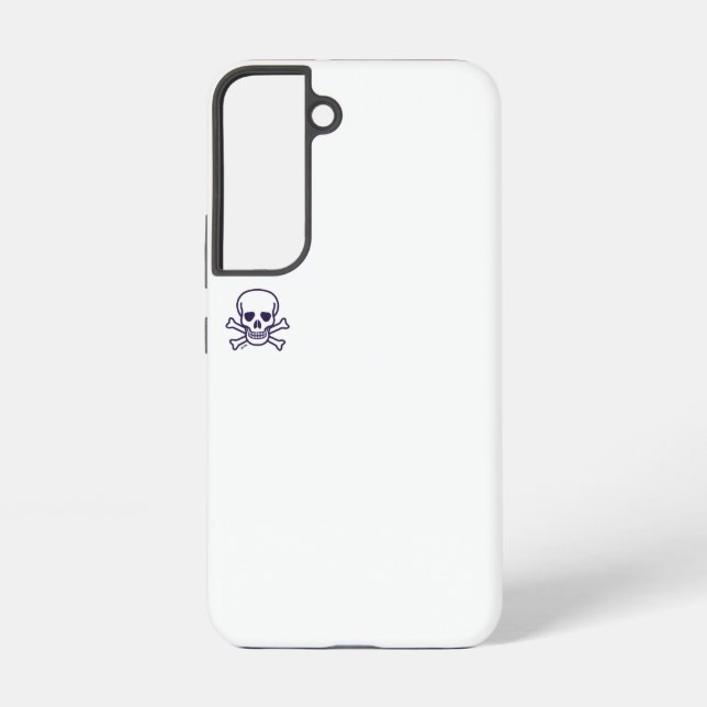 Skull n Bones white Samsung S22 phone case (Back)