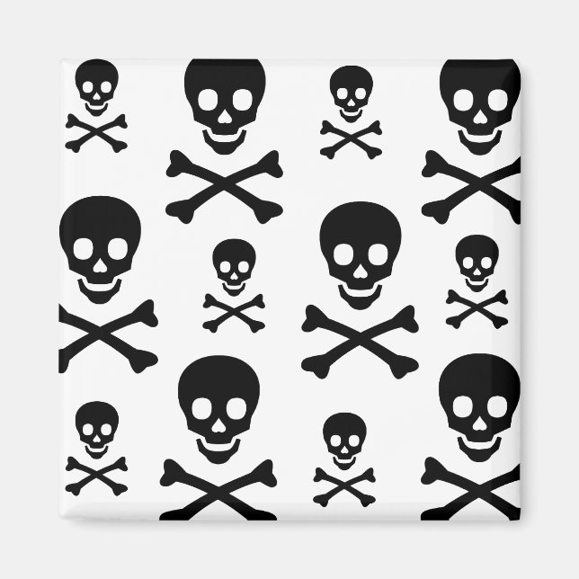 Skull N Crossbones Magnet (Front)