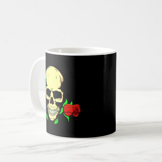 Skull N Roses 3D Coffee Cup (Front Left)
