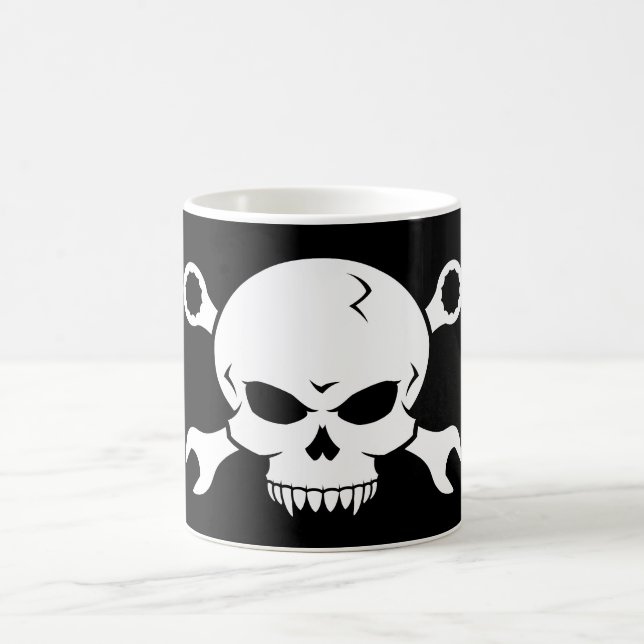 Skull 'n' Tools - Screw Pirate 2 (white) Coffee Mug (Center)