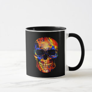 SKULL NEON PAINT ABSTRACT MUG