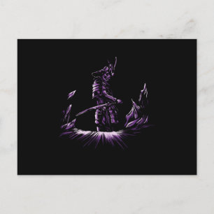 Skull Ninja Samurai Japan Kendo Katana Swords Gift Postcard