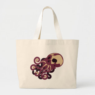 Skull Octopus Large Tote Bag