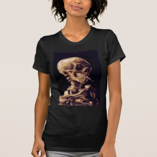Skull of a Skeleton with Burning Cigarette T-Shirt