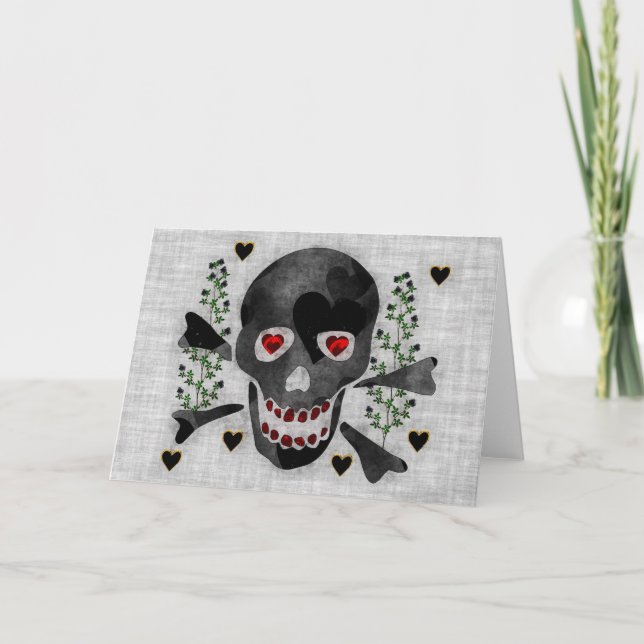 Skull of Hearts Holiday Card (Front)