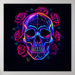 Skull of Roses Poster