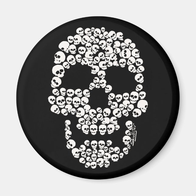 Skull of Skulls Round Magnet (Front)
