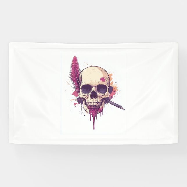 Skull of the Grim Poet Banner (Horizontal)