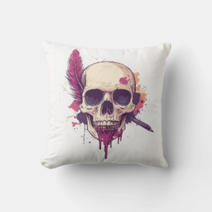 Skull of the Grim Poet Cushion