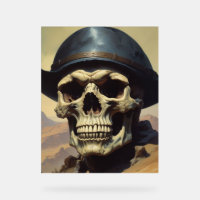 Skull Oil Painting Style Painting Illustration