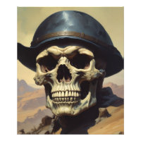 Skull Oil Painting Style Painting Illustration