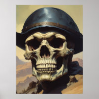 Skull Oil Painting Style Painting Illustration