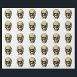 Skull Oil Painting Style Painting Illustration Wrapping Paper<br><div class="desc">Fantasy Rock Punk Heavy Metal Art - Blue Skull Skeleton - Digital Fantasy Art</div>
