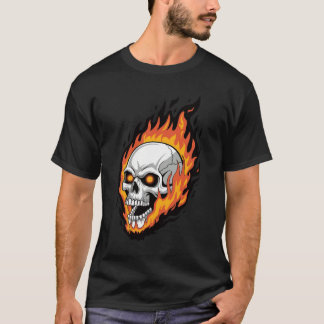 skull on fire T-Shirt