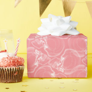 Skull on Pink Wrapping Paper