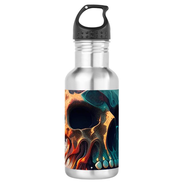Skull on the Beach 532 Ml Water Bottle (Front)