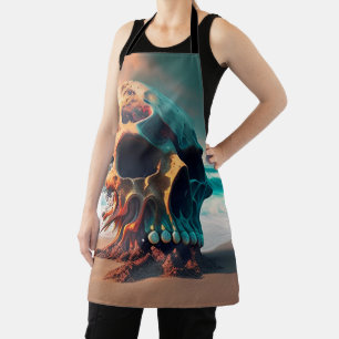 Skull on the beach apron