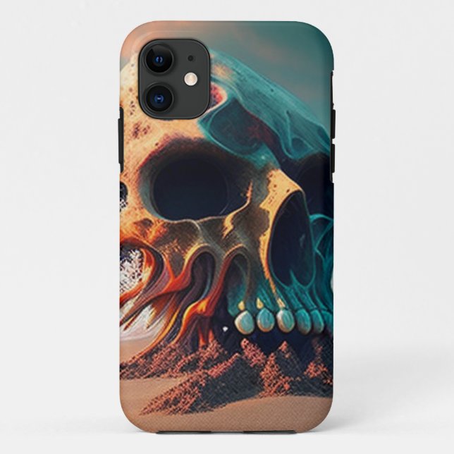 Skull on the beach Case-Mate iPhone case (Back)