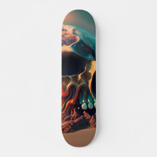 Skull on the beach skateboard