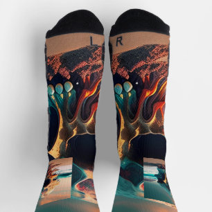 Skull on the beach socks