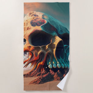 Skull on the beach towel