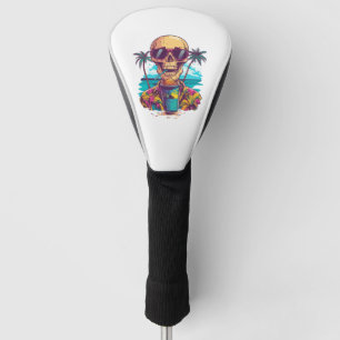 Skull on Vacation � Chill Funny Beach Skeleton Golf Head Cover