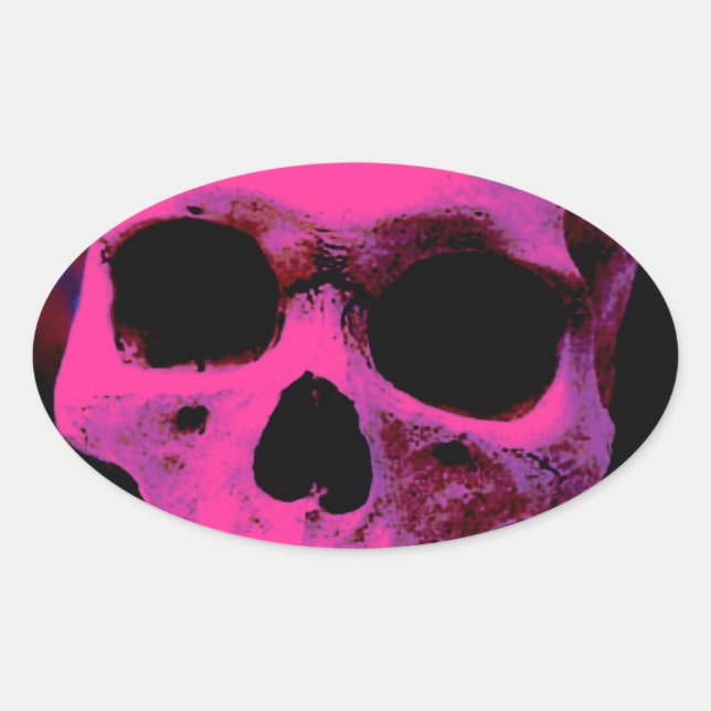 Skull Oval Sticker (Front)