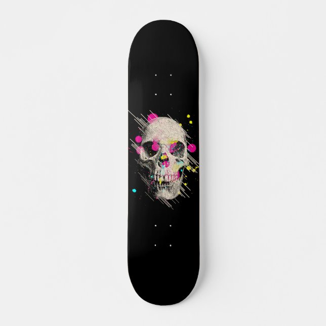 skull paint skateboard (Front)