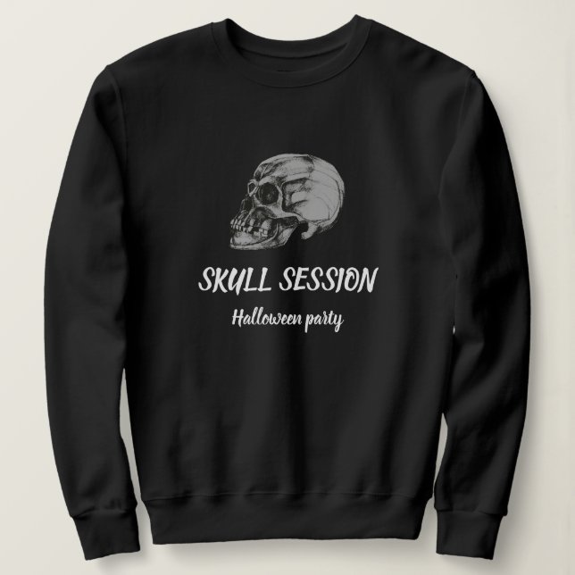 Skull Party for Halloween Sweatshirt (Design Front)