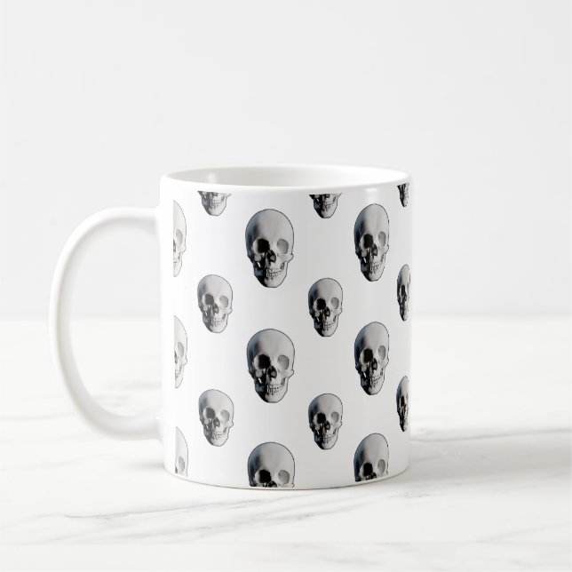 Skull Pattern Halloween Coffee Mug (Left)