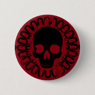 Skull Pattern Halloween Punk Goth Pick Any Colour 6 Cm Round Badge