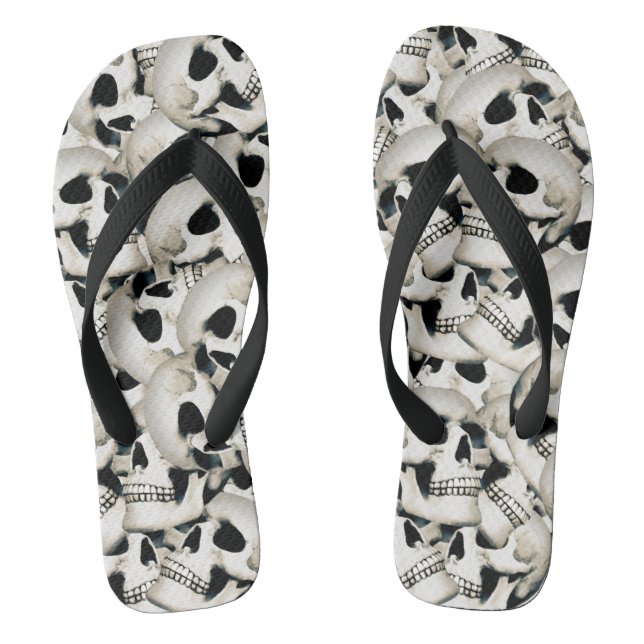 Skull Pattern  Jandals (Footbed)
