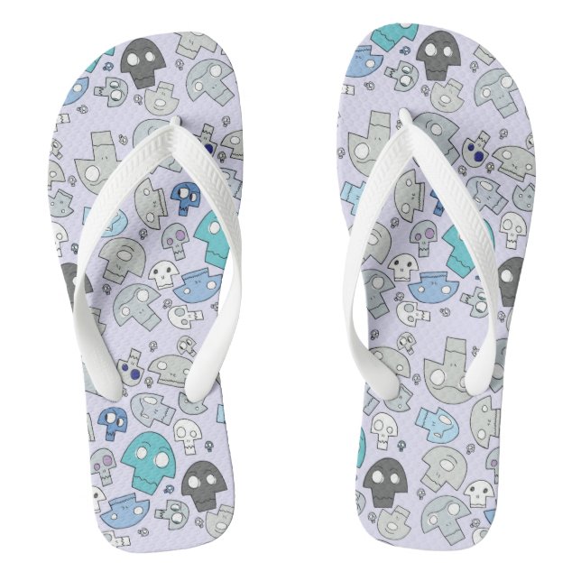 Skull Pattern Jandals (Footbed)