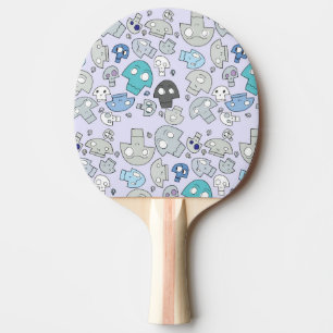 Skull Pattern Ping Pong Paddle