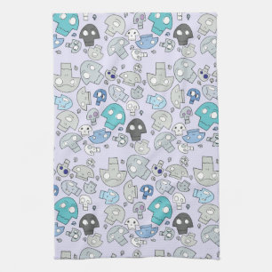 Skull Pattern Tea Towel