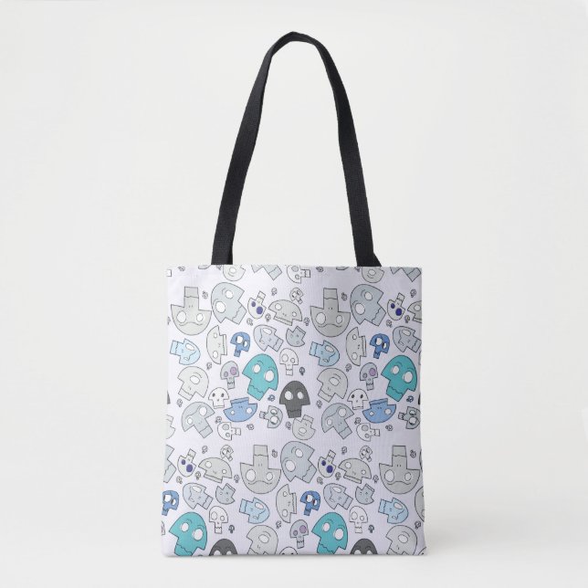 Skull Pattern Tote Bag (Front)