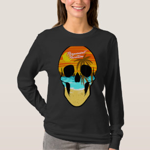 Skull Permanent Vacation  Travel Ocean Beach Sun Q T-Shirt