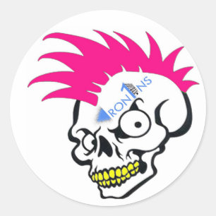 Skull pink Stickers